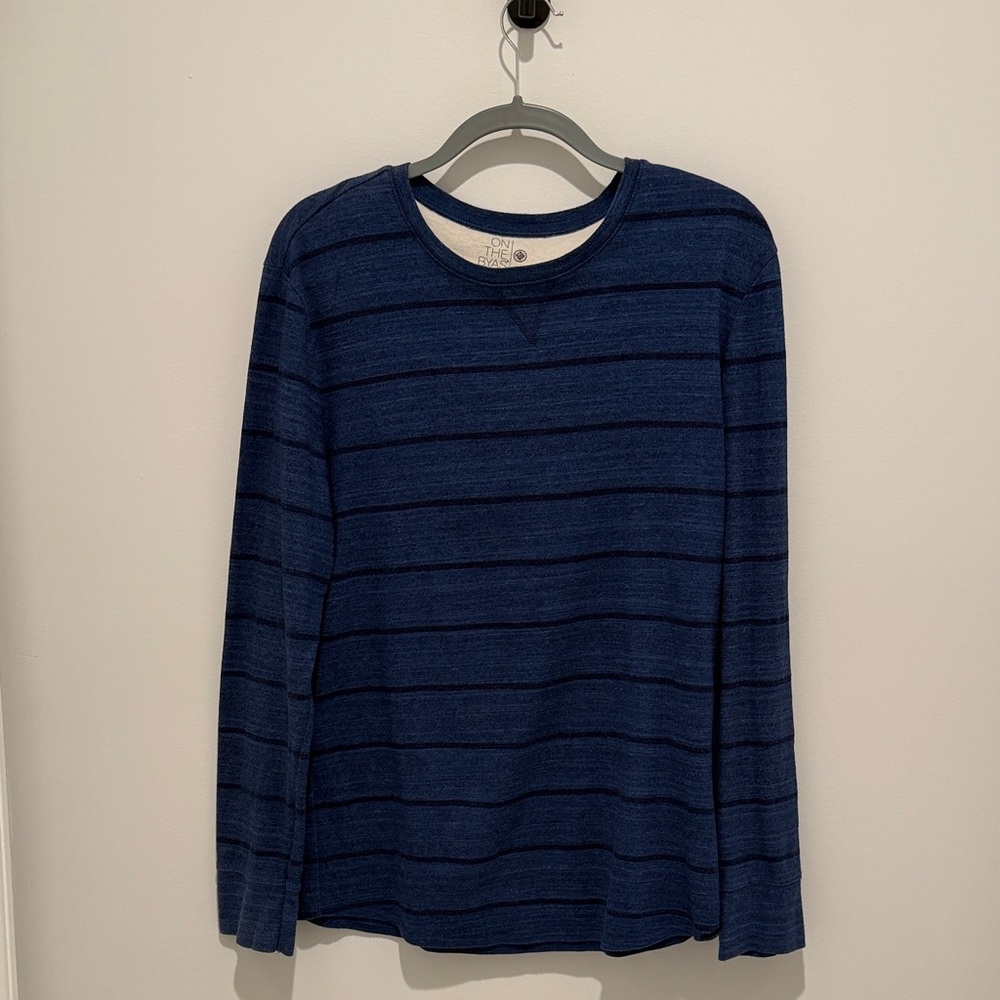 Men's Blue Striped Shirt On The Byas